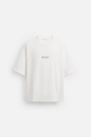 T-SHIRT GRAPHIQUES IMPRIMÉS - Blanc de Zara - Image 6