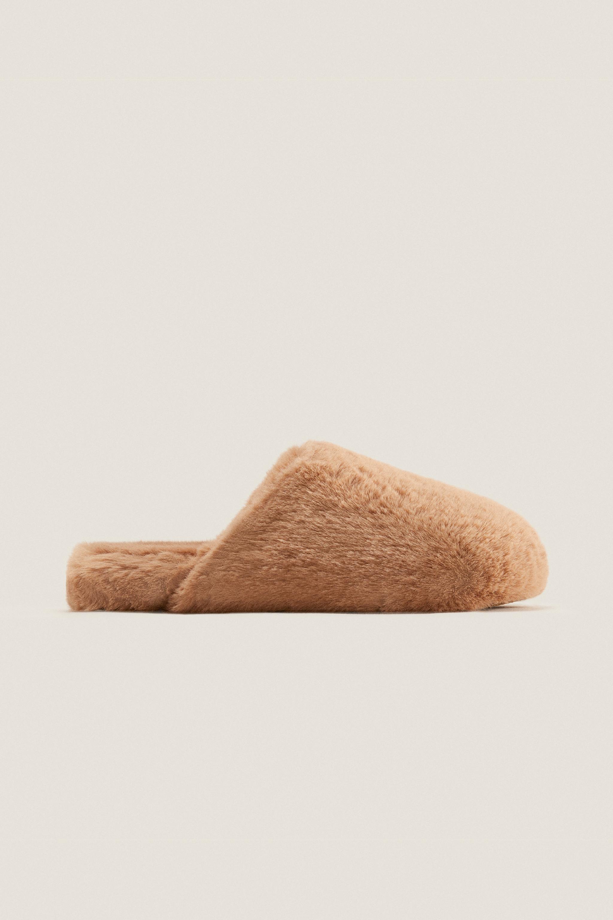 Zara sales fur slippers