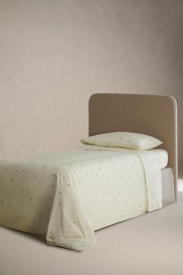 CHILDREN’S SEA PRINT DUVET COVER - Light lime green by Zara - Image 1