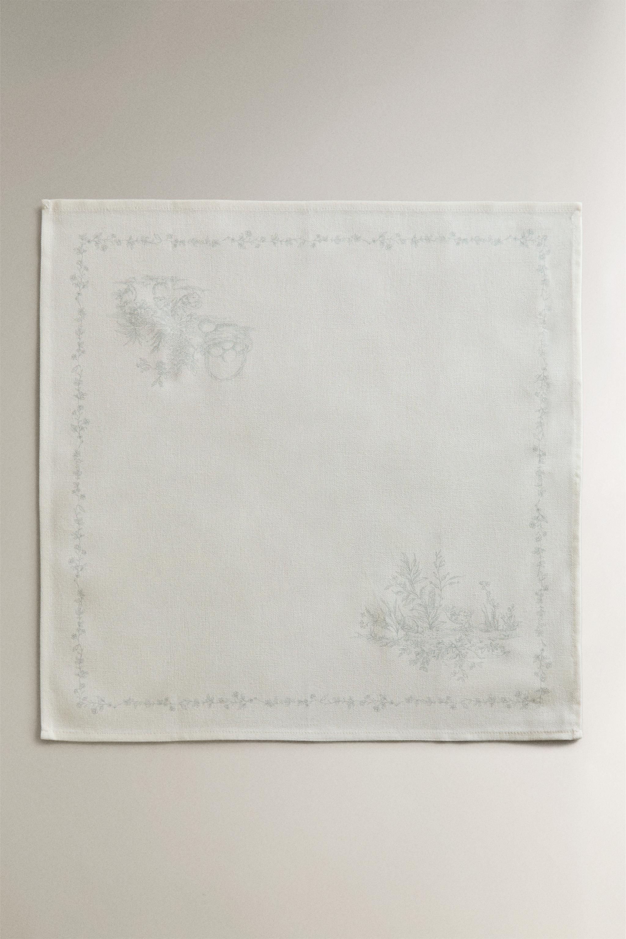 LOT DE SERVIETTES DE TABLE COTON TOILE (LOT DE 2)