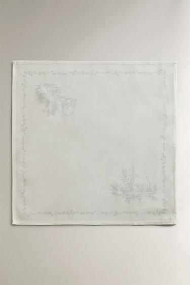 PACK OF COTTON TOILE NAPKIN (PACK OF 2) - Greenish by Zara - Image 1
