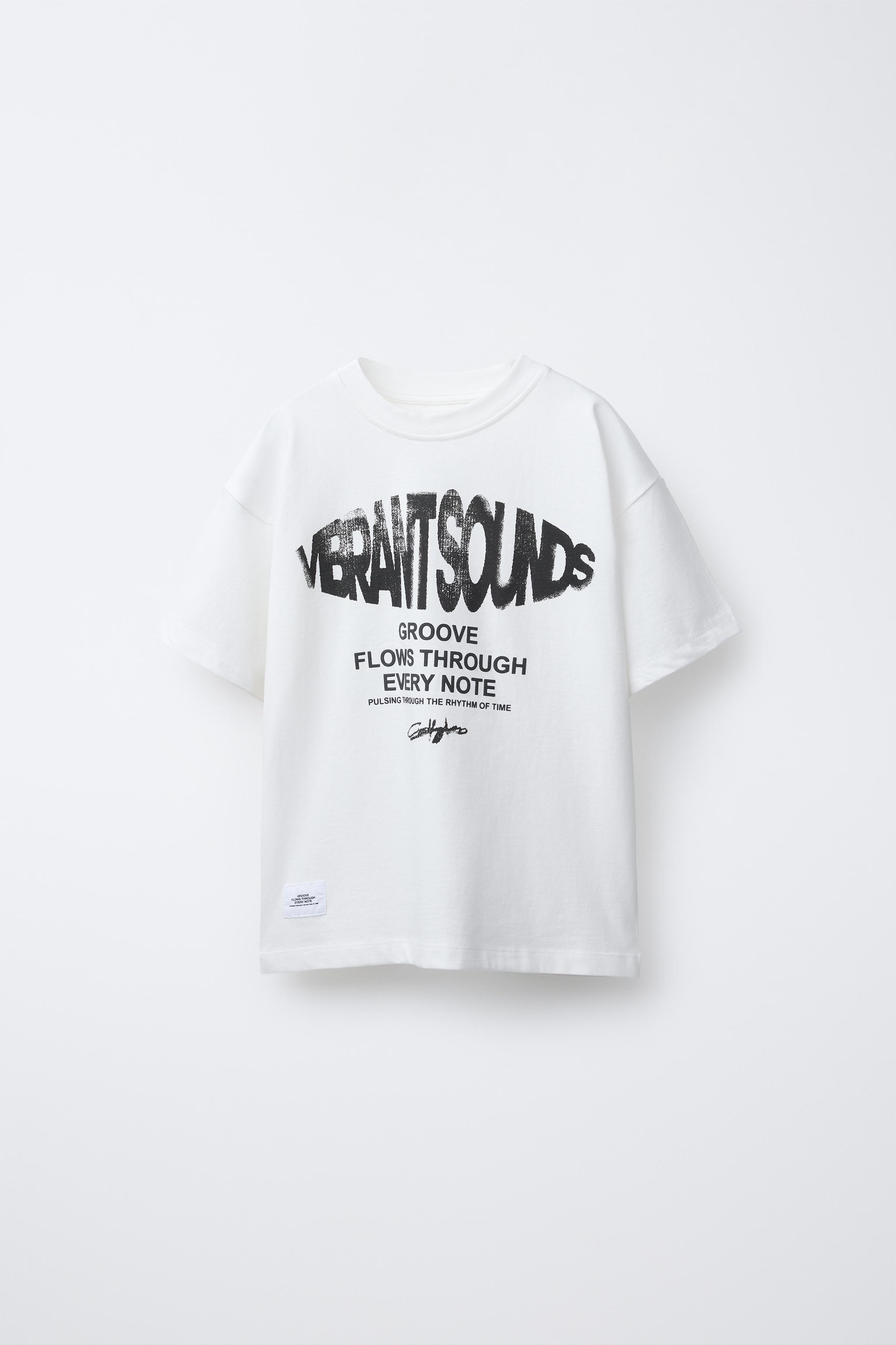 TEXT PRINT AND LABEL T-SHIRT - White | ZARA United States TEXT PRINT AND LABEL T-SHIRT - White | ZARA United States