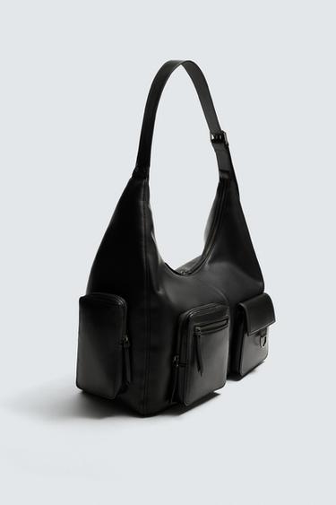 MULTI-POCKET SHOULDER BAG - Black by Zara - Image 4