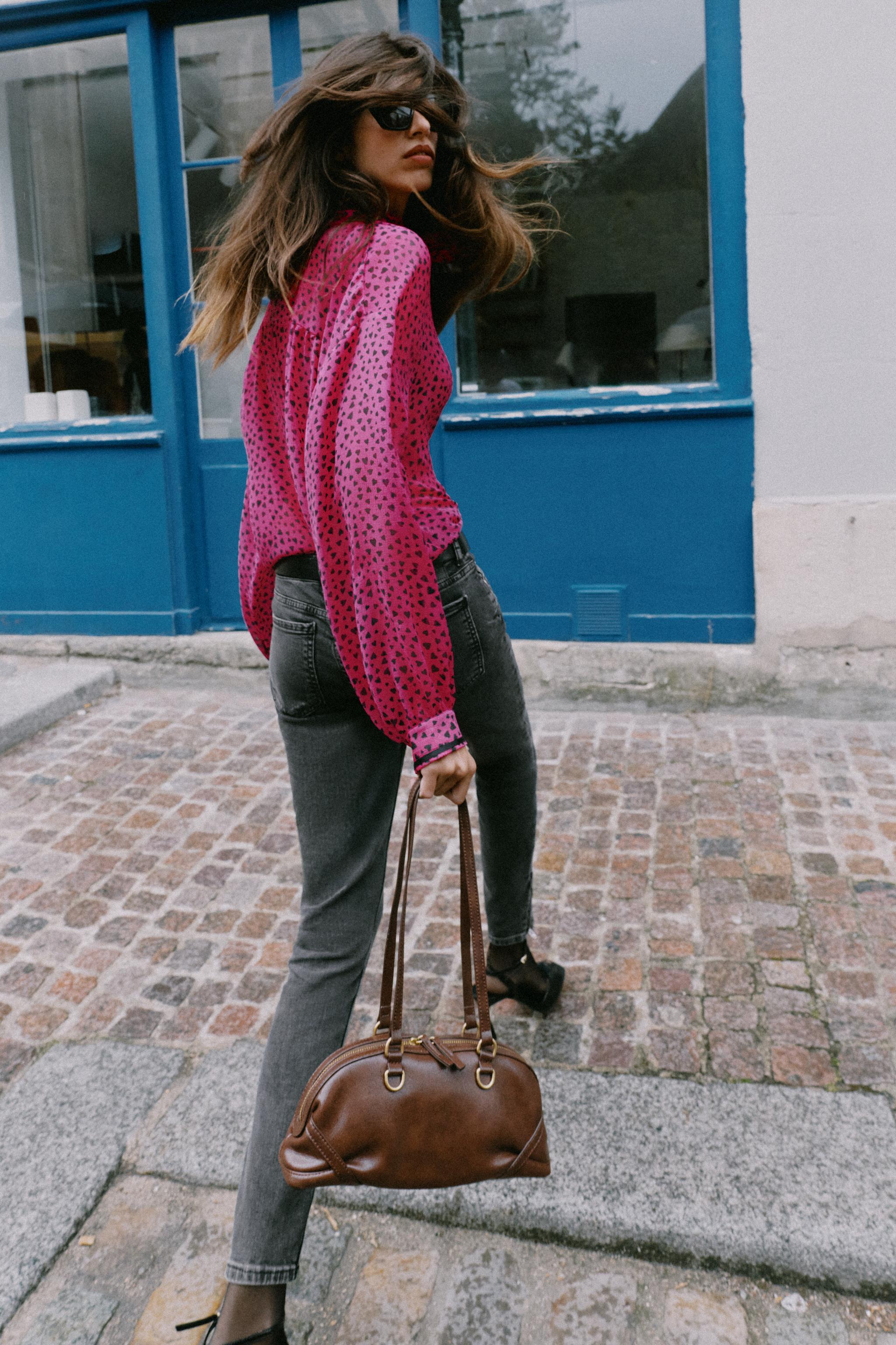 BLOUSE À IMPRIMÉ CŒURS