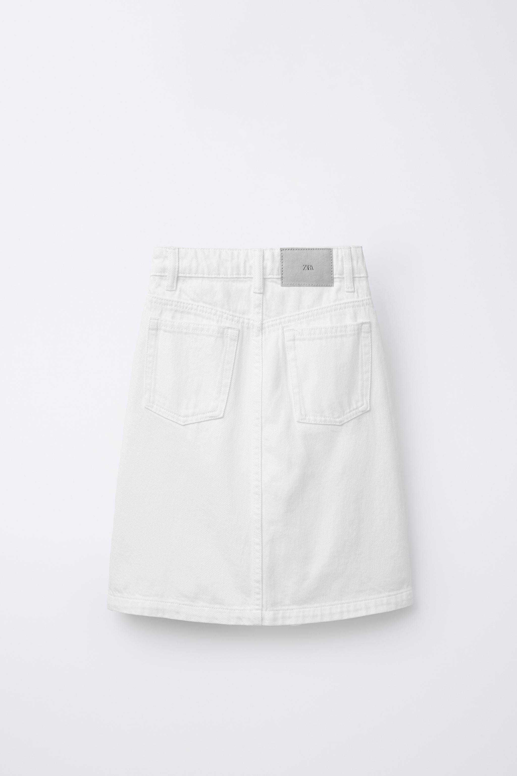 FALDA DENIM MIDI Blanco ZARA Chile