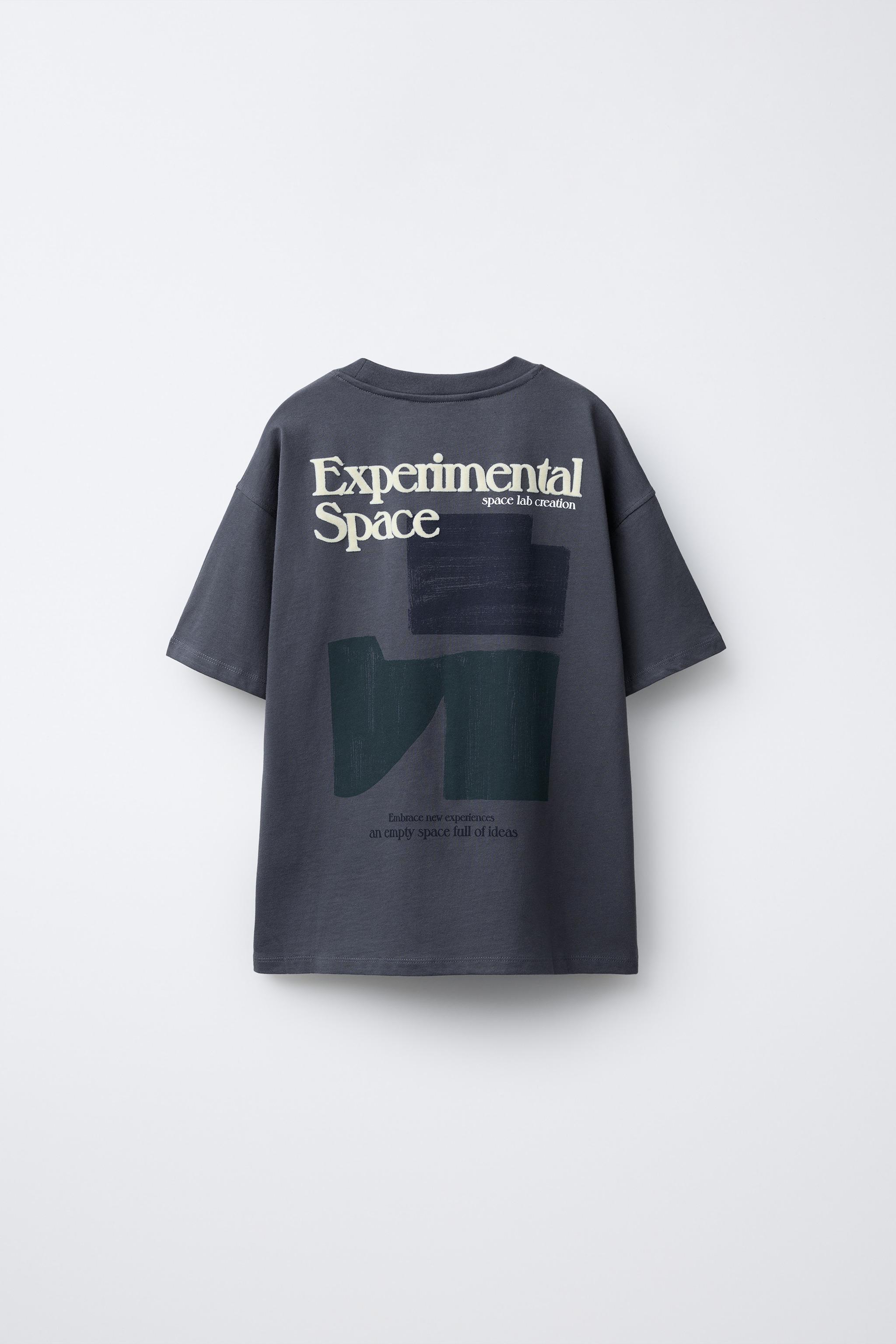 その他 ZarathustraSP FLOCKED TEXT T-SHIRT - Anthracite grey | ZARA United States