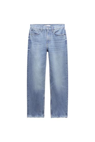 ZW STRAIGHT-LEG MID-RISE CROPPED JEANS