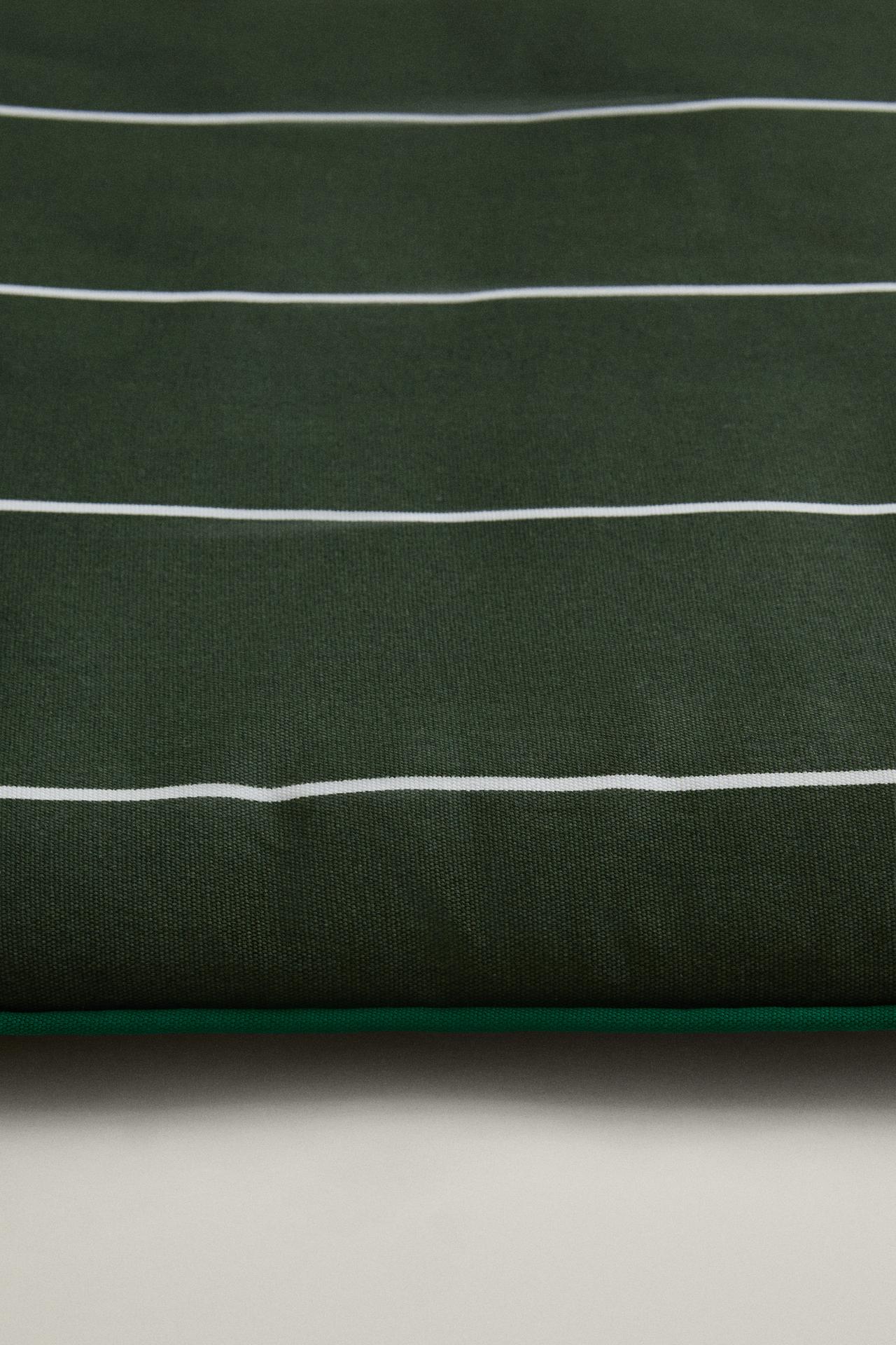 STRIPED TOPPER WITH PIPING — Green