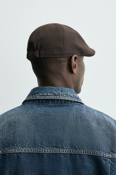 HOUNDSTOOTH BERET - Brown by Zara - Image 2
