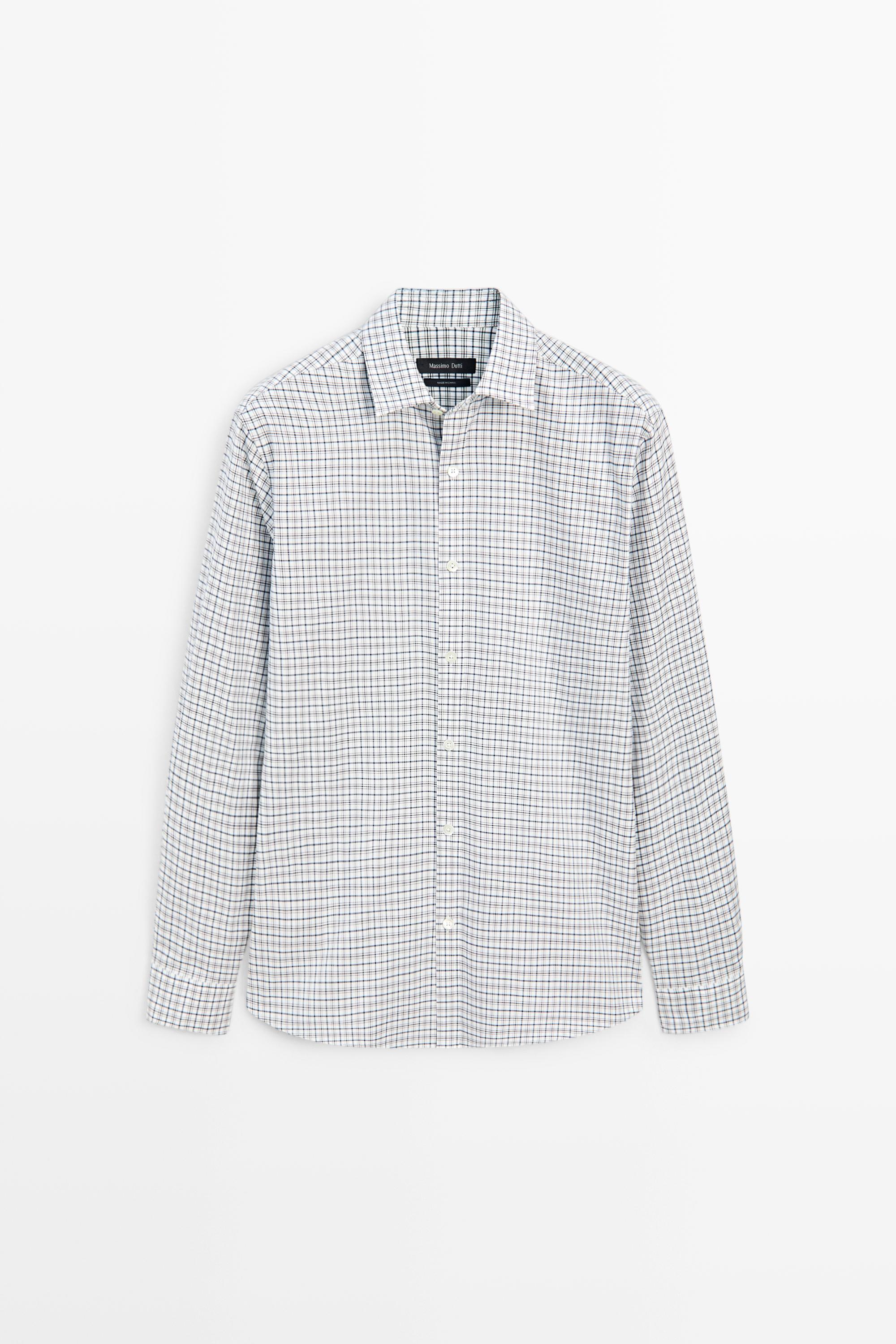 Chemise regular fit à carreaux 100 % coton