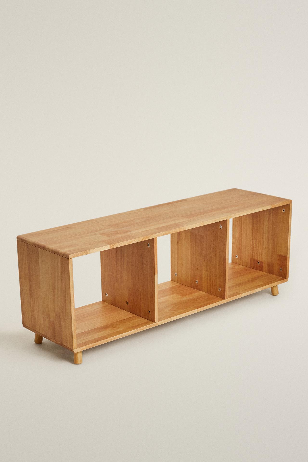 WOOD STORAGE SIDEBOARD — Light beige