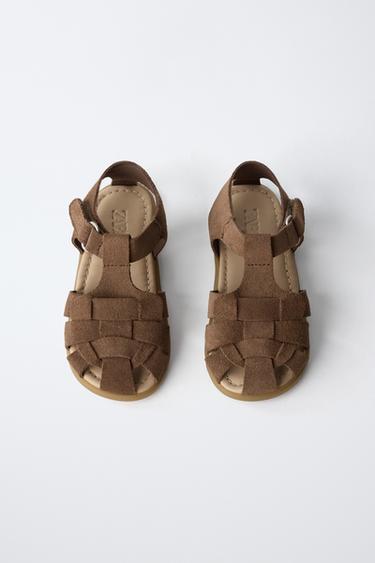 SANDALES EN CUIR STYLE PLAGE PIEDS NUS - Marron de Zara - Image 8