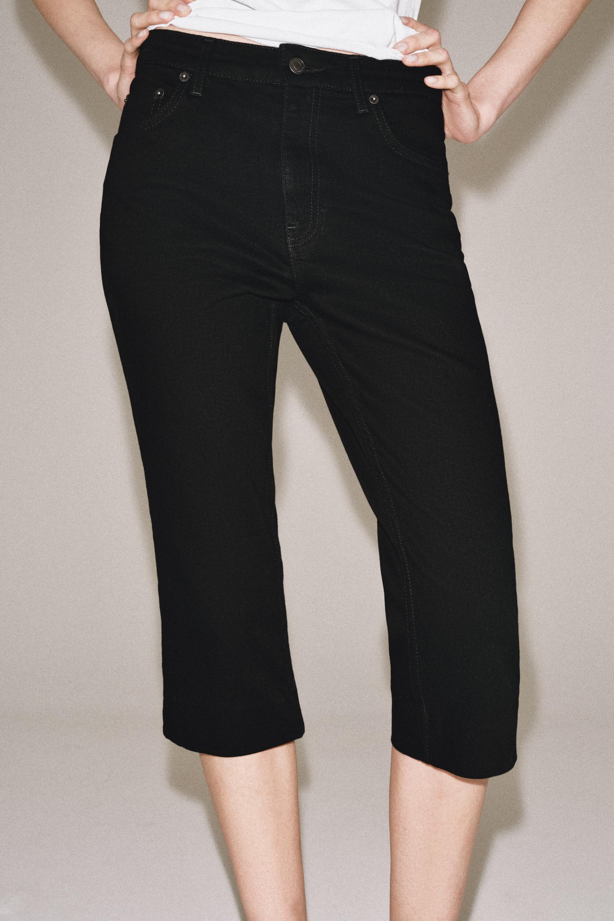 Женские джинсы Zara ZW COLLECTION MID-RISE CAPRI JEANS — фото 2