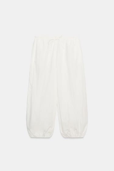 PANTALON TISSU TECHNIQUE ÉLASTIQUES - Blanc de Zara - Image 5