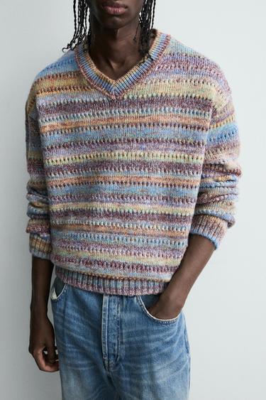 OPENWORK STRIPED SWEATER - Multicoloured by Zara - Image 5