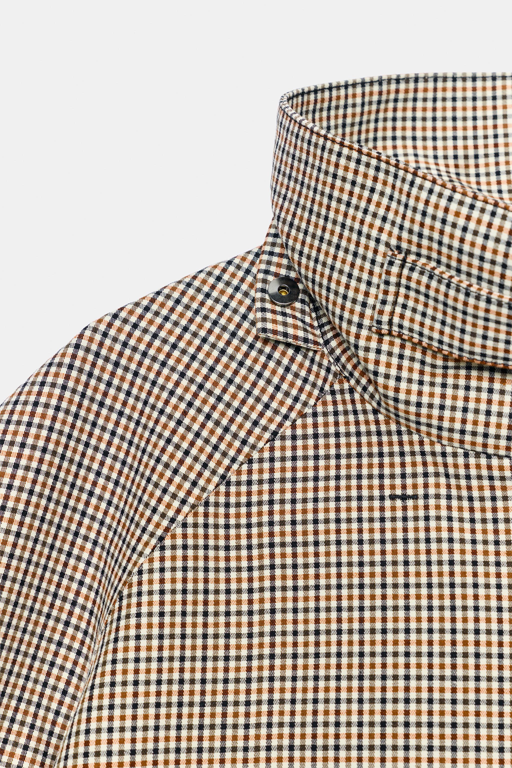 ZW COLLECTION LONG PLAID TRENCH COAT
