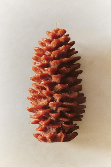 LARGE PUMPKIN SPICE PINE CONE SCENTED CANDLE - Pumpkin by Zara