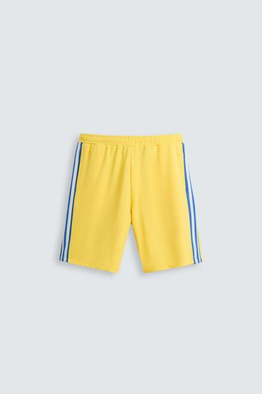 OPEN-WEAVE TECHNICAL TEXTURED BERMUDA SHORTS - Yellow by Zara