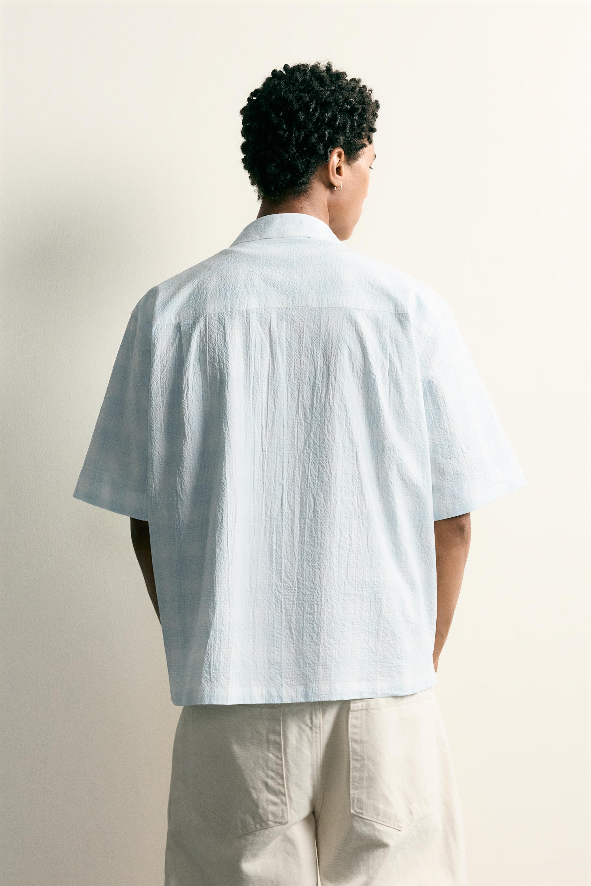 RELAXED FIT PLAID DENIM SHIRT