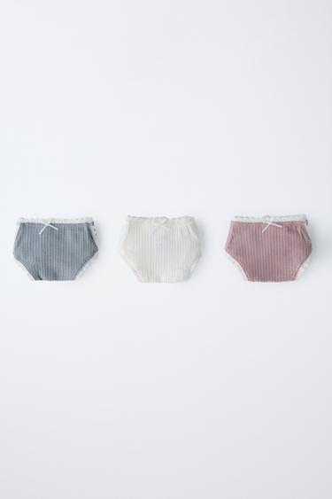 AGES 2-6/ THREE-PACK OF LACE BRIEFS - Multicoloured by Zara - Image 4