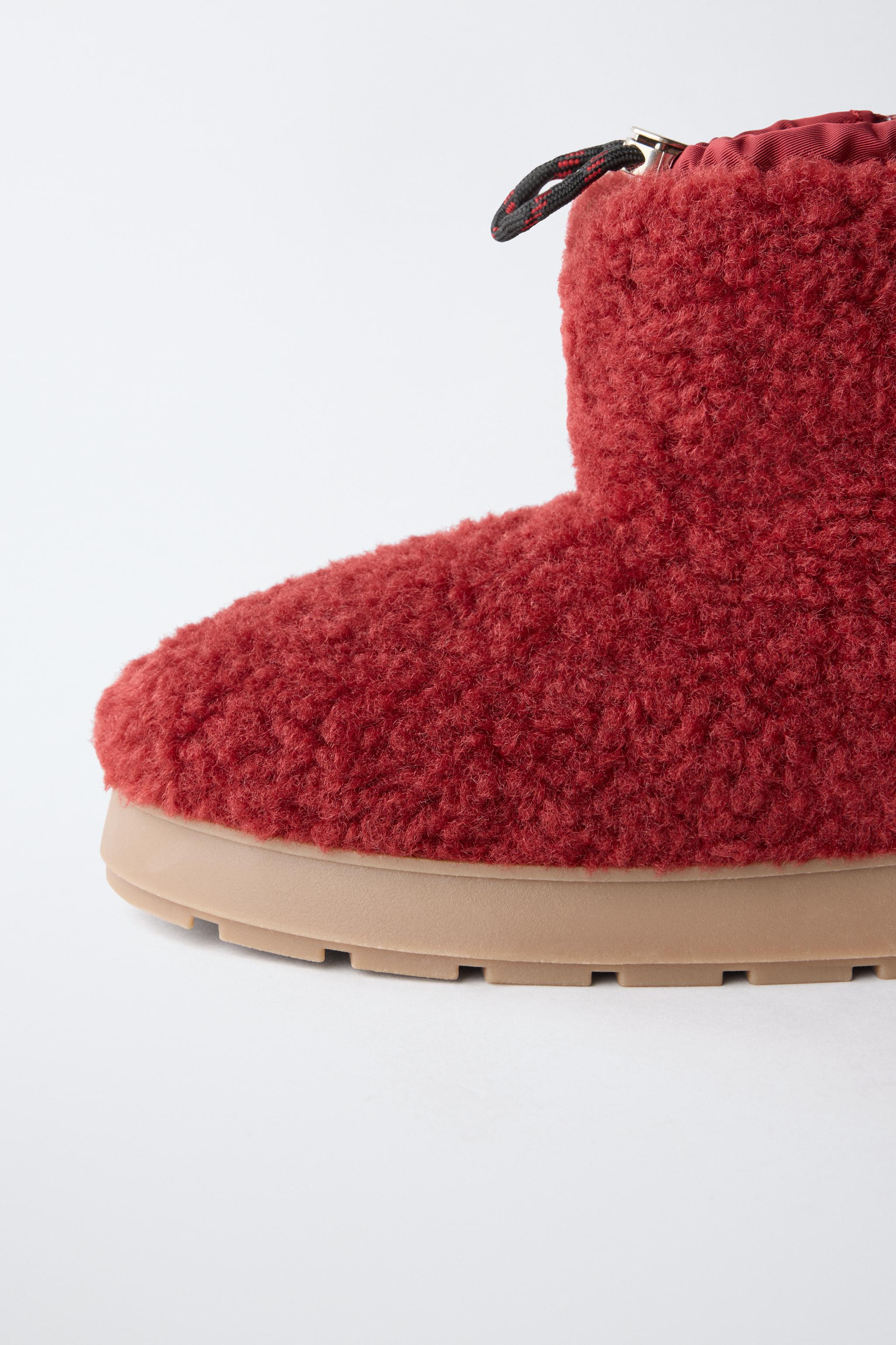 BOTTINES EFFET MOUTON COULEUR
