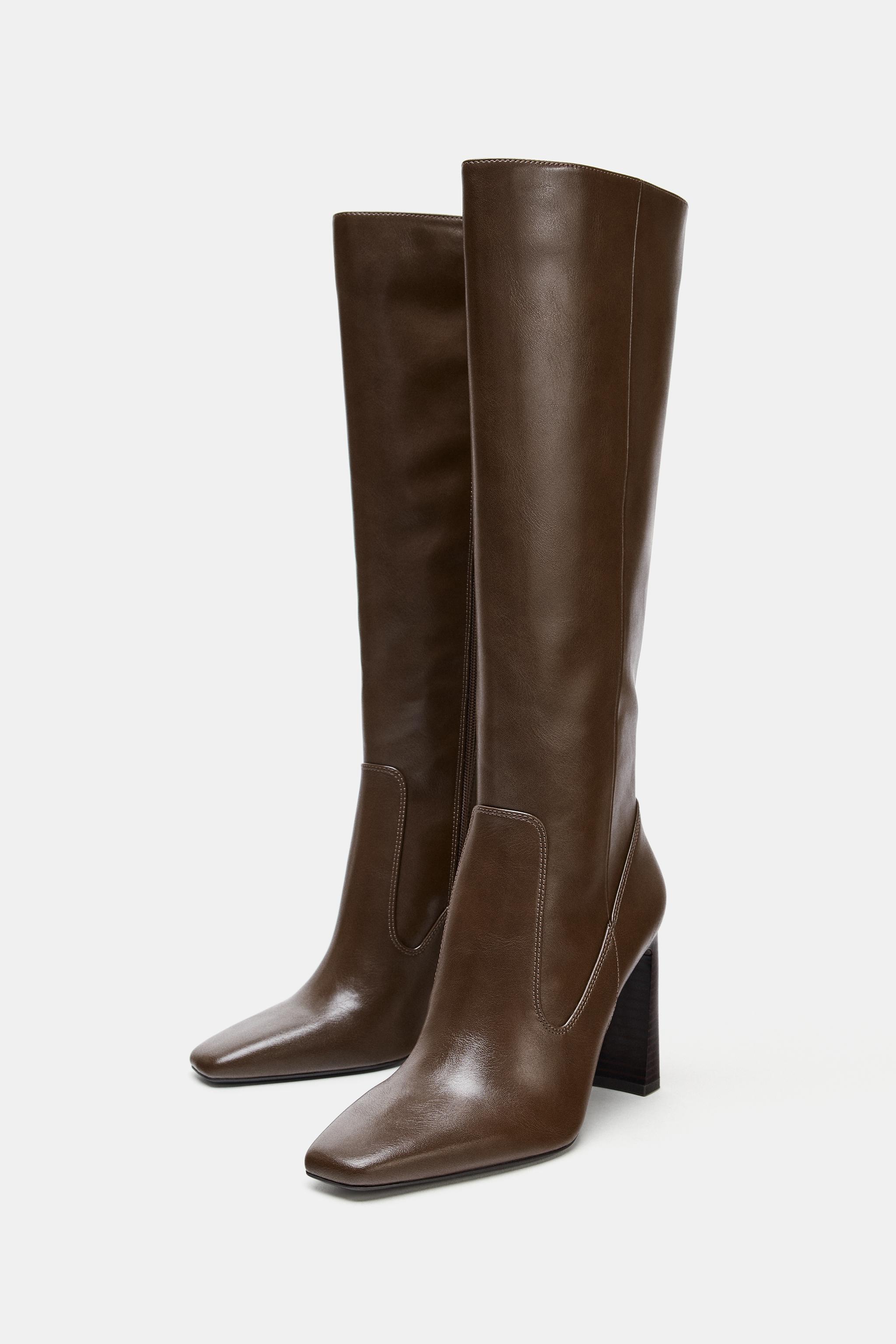 TALL BOOTS WITH TOPSTITCHING