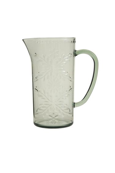 ACRYL KAN MET BLOEMEN - Groen / Blauw van Zara