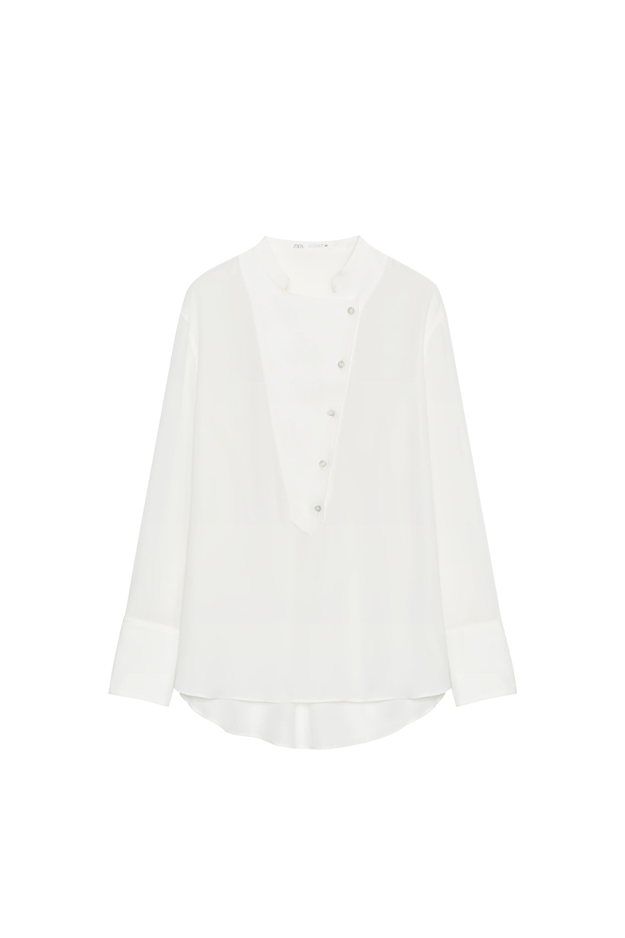 ZW COLLECTION フルイドシャツ - エクリュ | ZARA Japan / 日本
