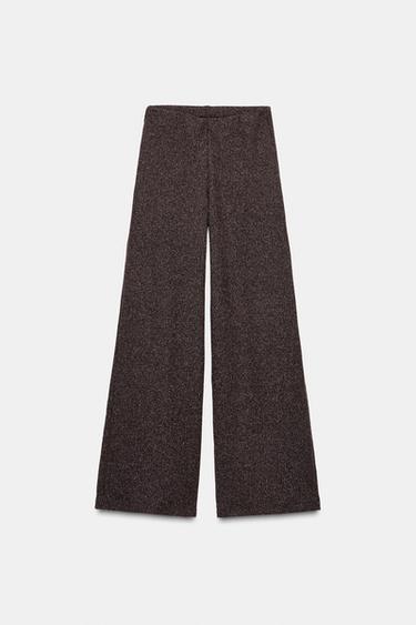 PANTALONI LARGI SOFT - Maro melanj de la Zara