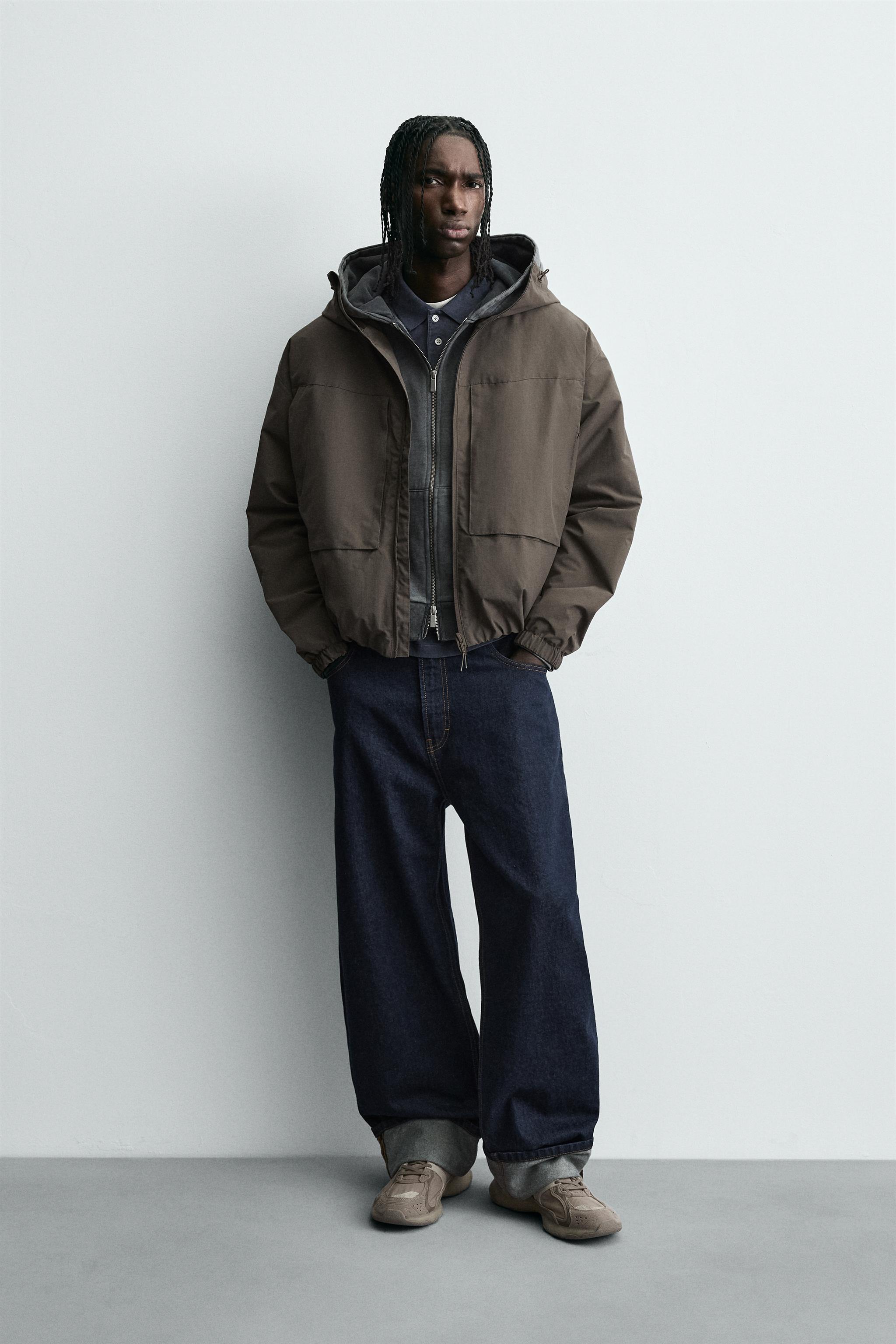 JAQUETA TÉCNICA IMPERMEÁVEL COMBINADA POLAR - Vison | ZARA Brasil