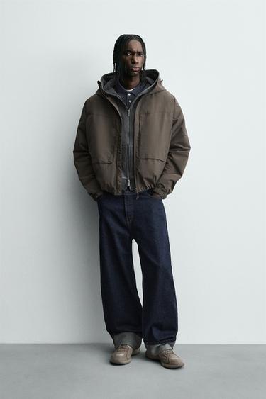 CAZADORA TÉCNICA WATER REPELLENT COMBINADO POLAR - Visón de Zara - Imagen 0