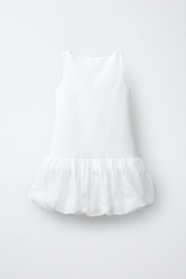 COMBINED ORGANZA DRESS - White by Zara - Image 0