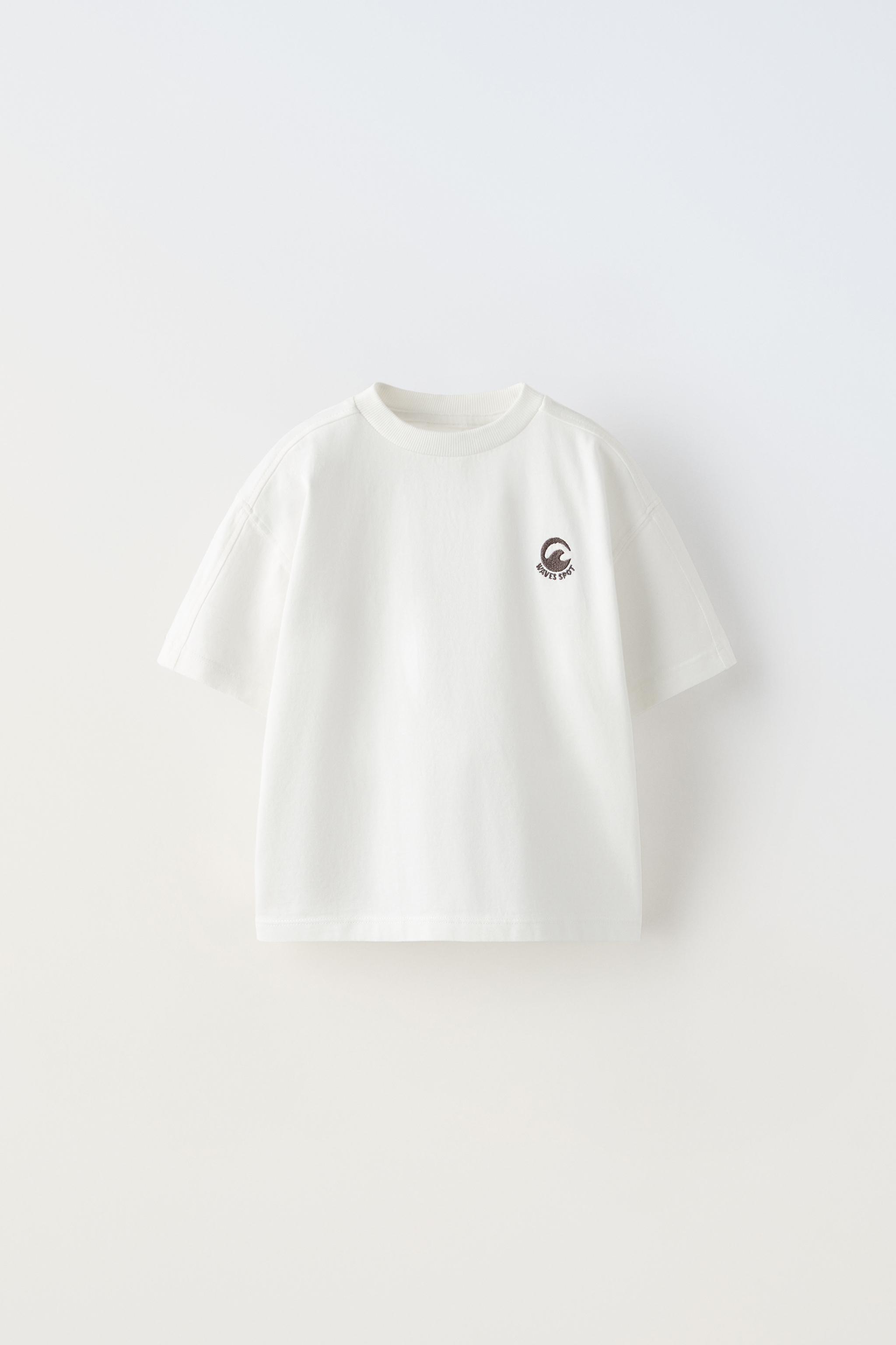 Plain white t shirt zara hotsell