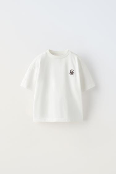 Zara BASIC EMBROIDERED SHIRT - White