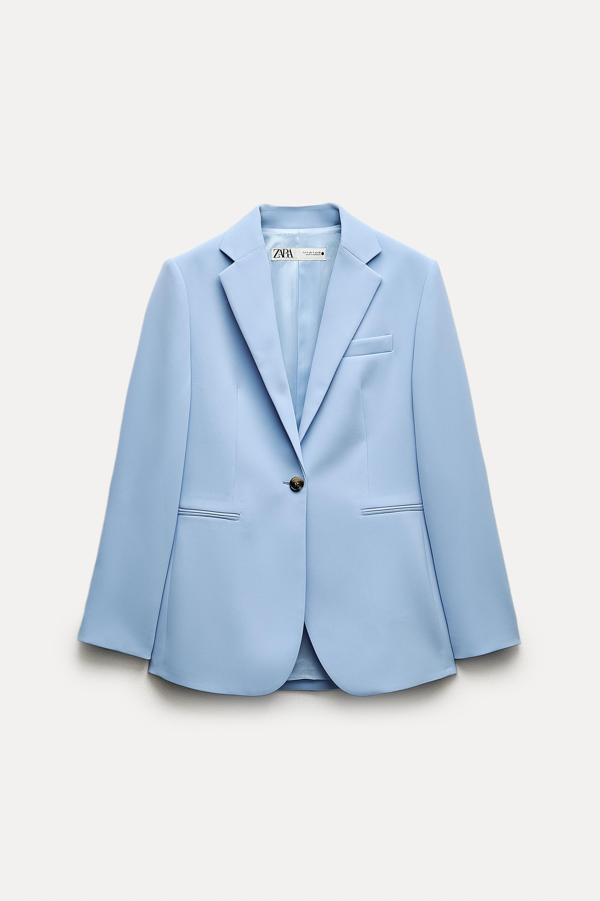 ZW COLLECTION STRAIGHT CUT JACKET - Light blue