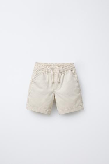 Zara CHINO SHORTS - Light beige