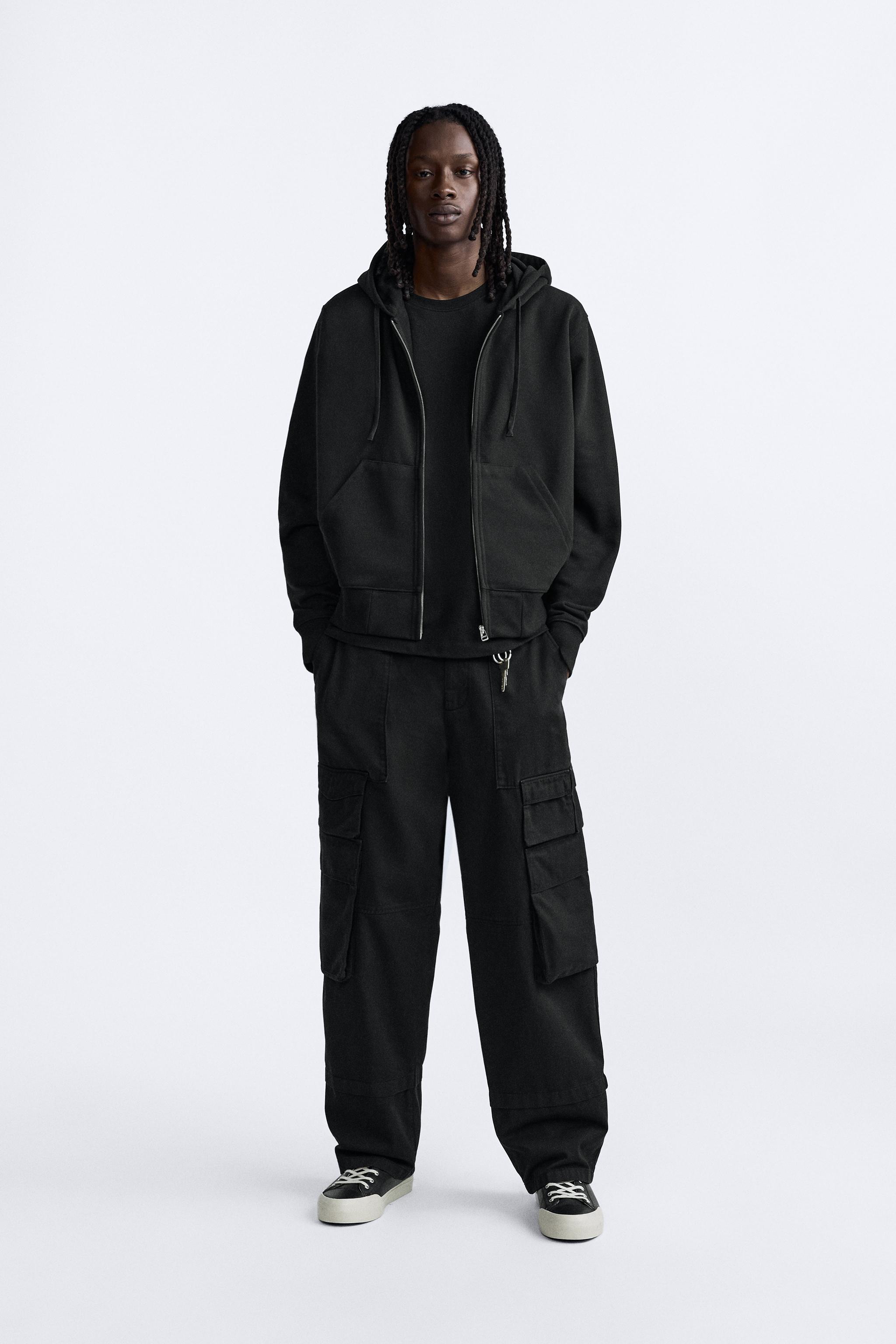 ZIP SWEATSHIRT - Black | ZARA United States