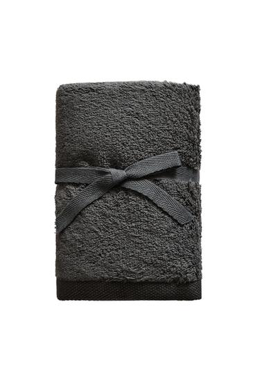 PACK TOALLAS TOCADOR ALGODÓN PREMIUM (PACK DE 3) - Gris oscuro de Zara