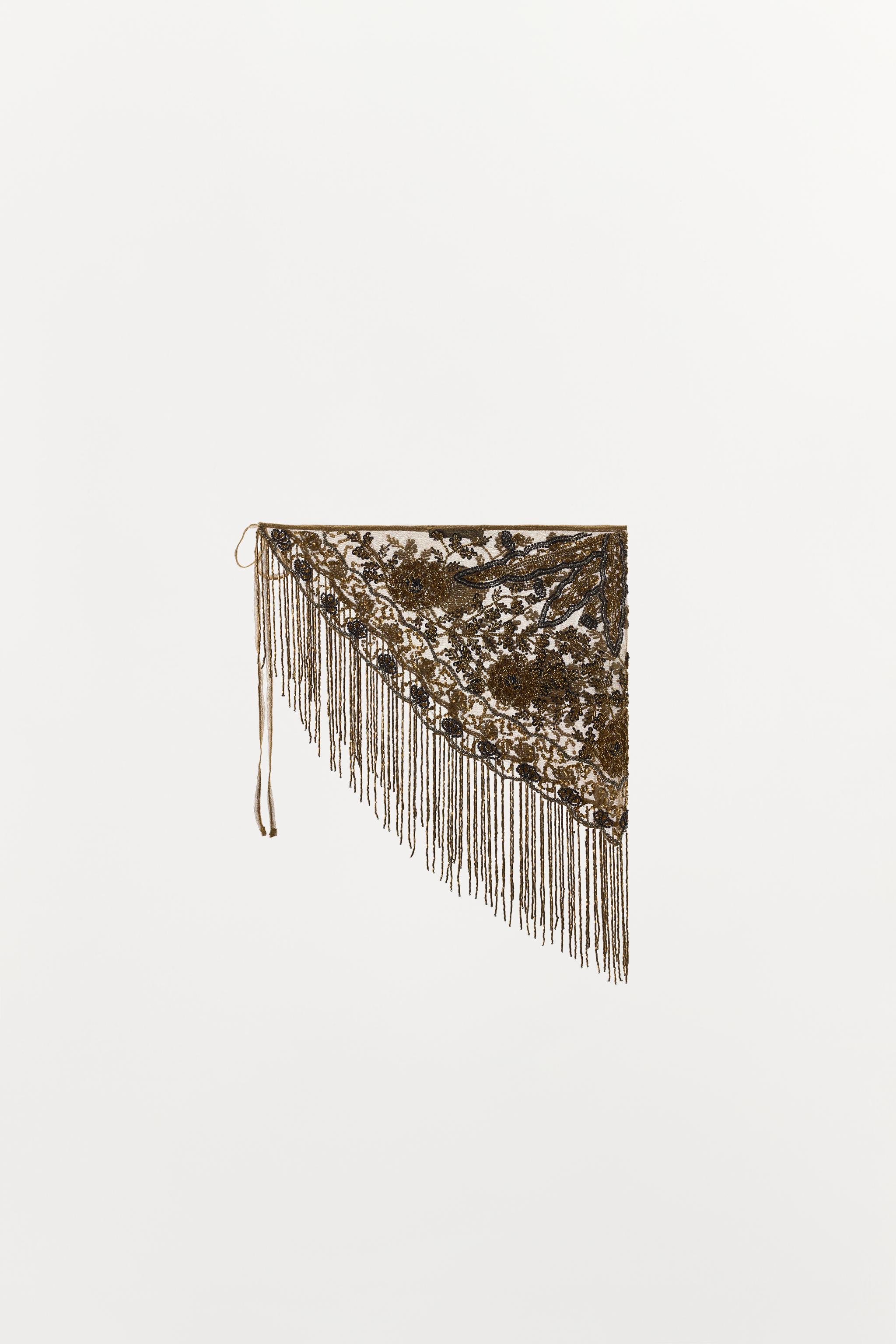 LIMITED EDITION EMBROIDERED BEADED FRINGE SARONG