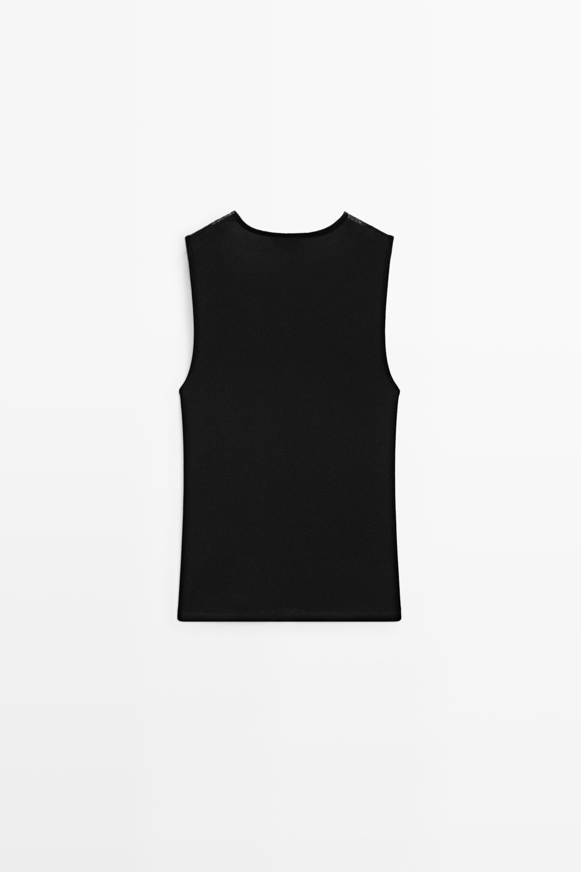 Cotton/cashmere blend camisole top