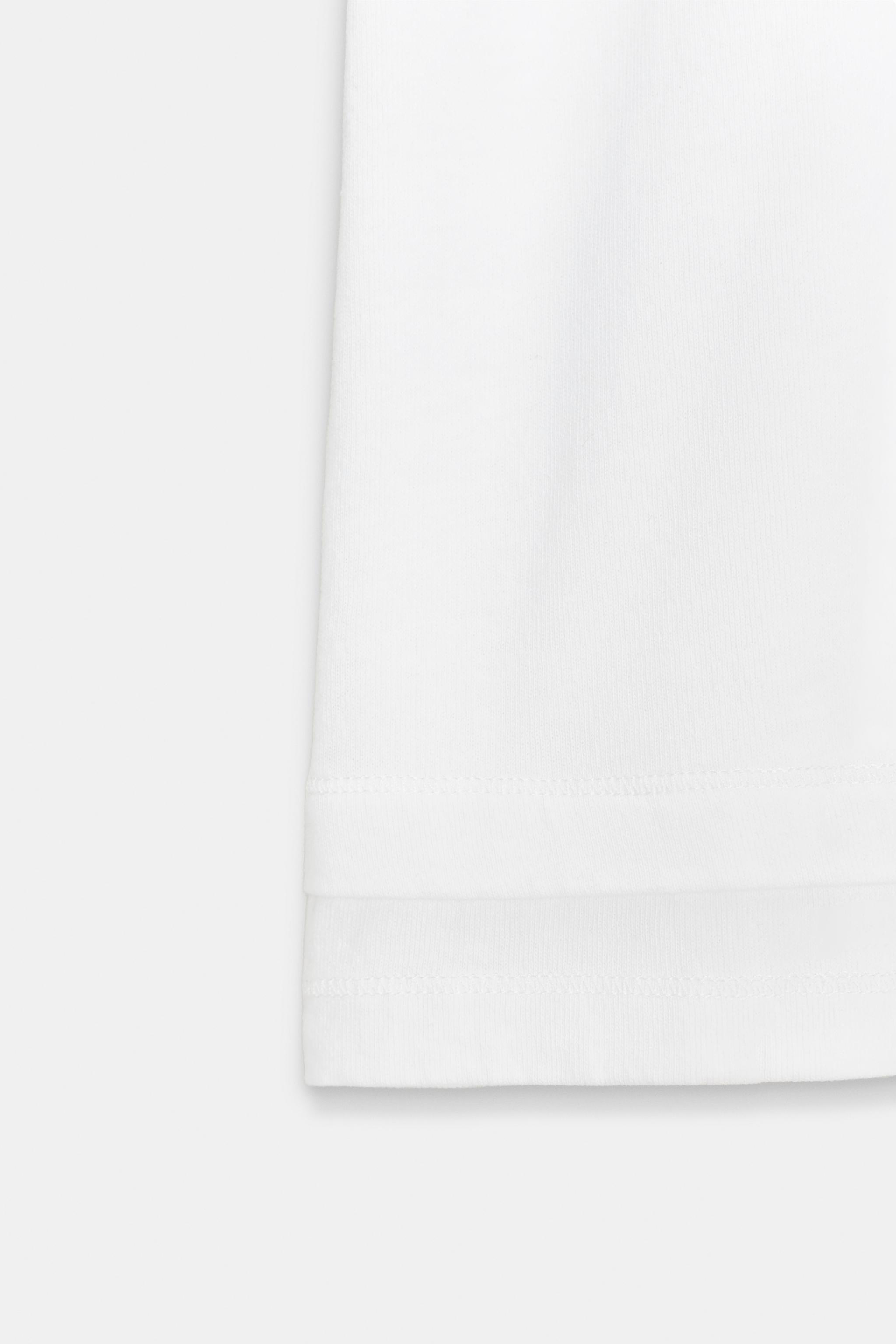 ÇİFT KAT ETKİLİ KISA KOLLULU T-SHIRT - Görsel 6