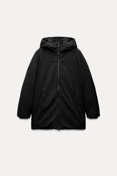 Zara WATER AND WIND PROTECTION ANORAK - Black