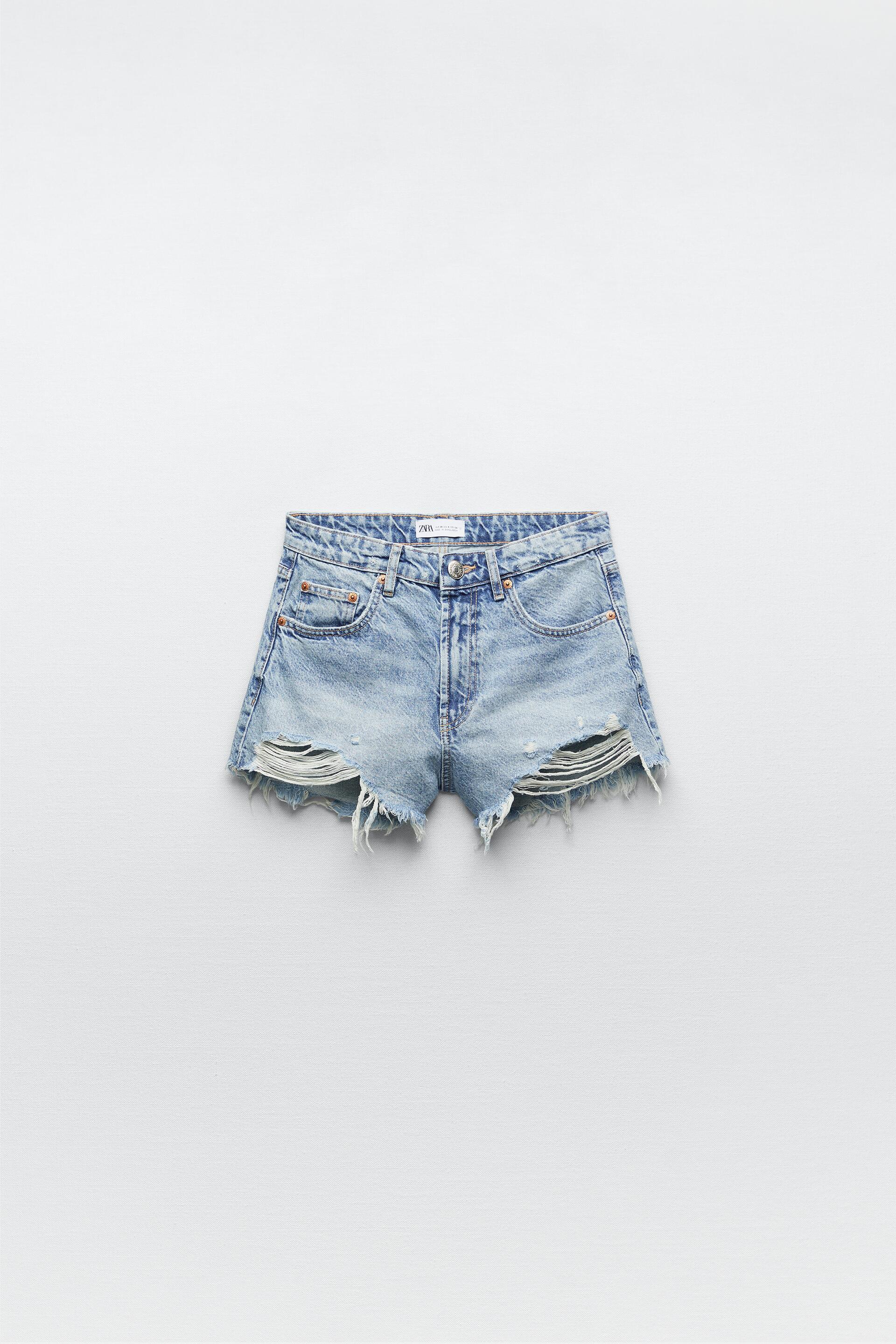 新品未使用タグ付き ZARA ラインストーン カーブド TRF ショートパンツ ZARA】ラインストーンカーブドTRFショートパンツ - メルカリ