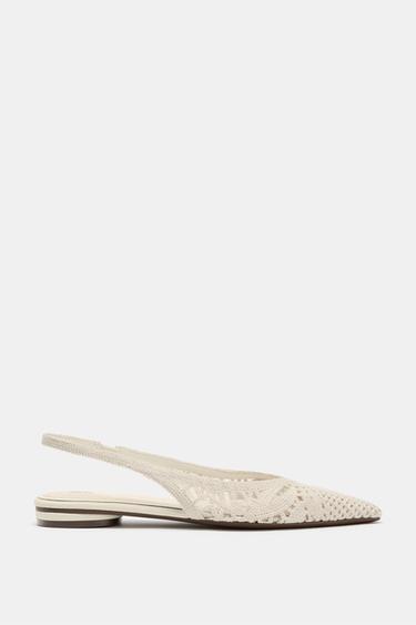 ТУФЛИ В СТИЛЕ КРОШЕ — Небеленый от Zara