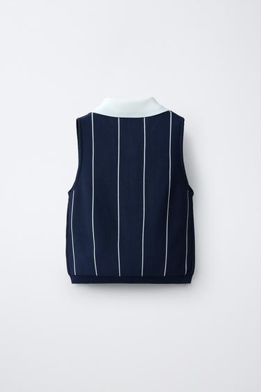 PENN © STRIPED POLO TOP - Dark navy by Zara - Image 1