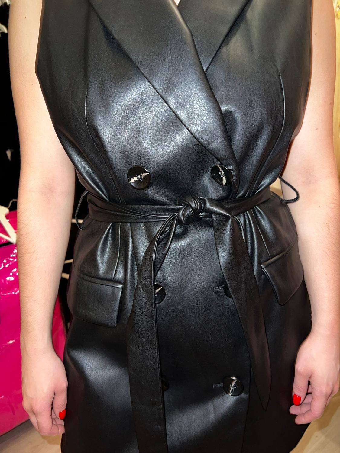 FAUX LEATHER WAISTCOAT - Image 4