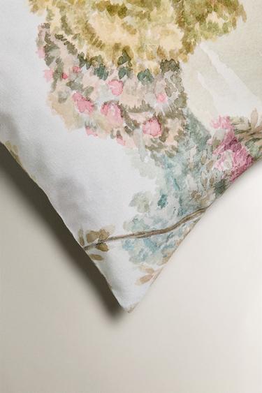 SHRUB PRINT CUSHION COVER - Green by Zara - Image 1