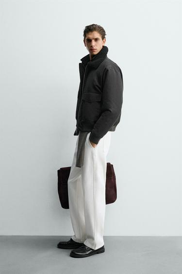 CONTRAST BOMBER JACKET - Anthracite Grey by Zara - Image 3