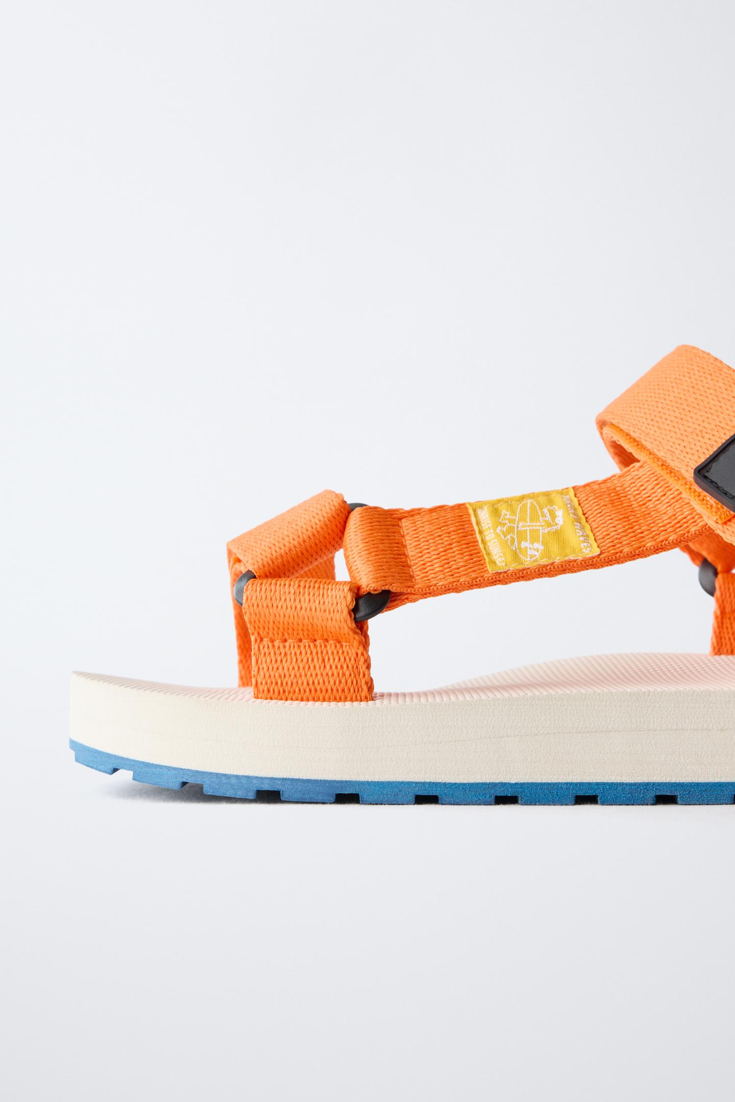 Детские сандалии Zara Technical, цвет: Оранжевый — фото 6