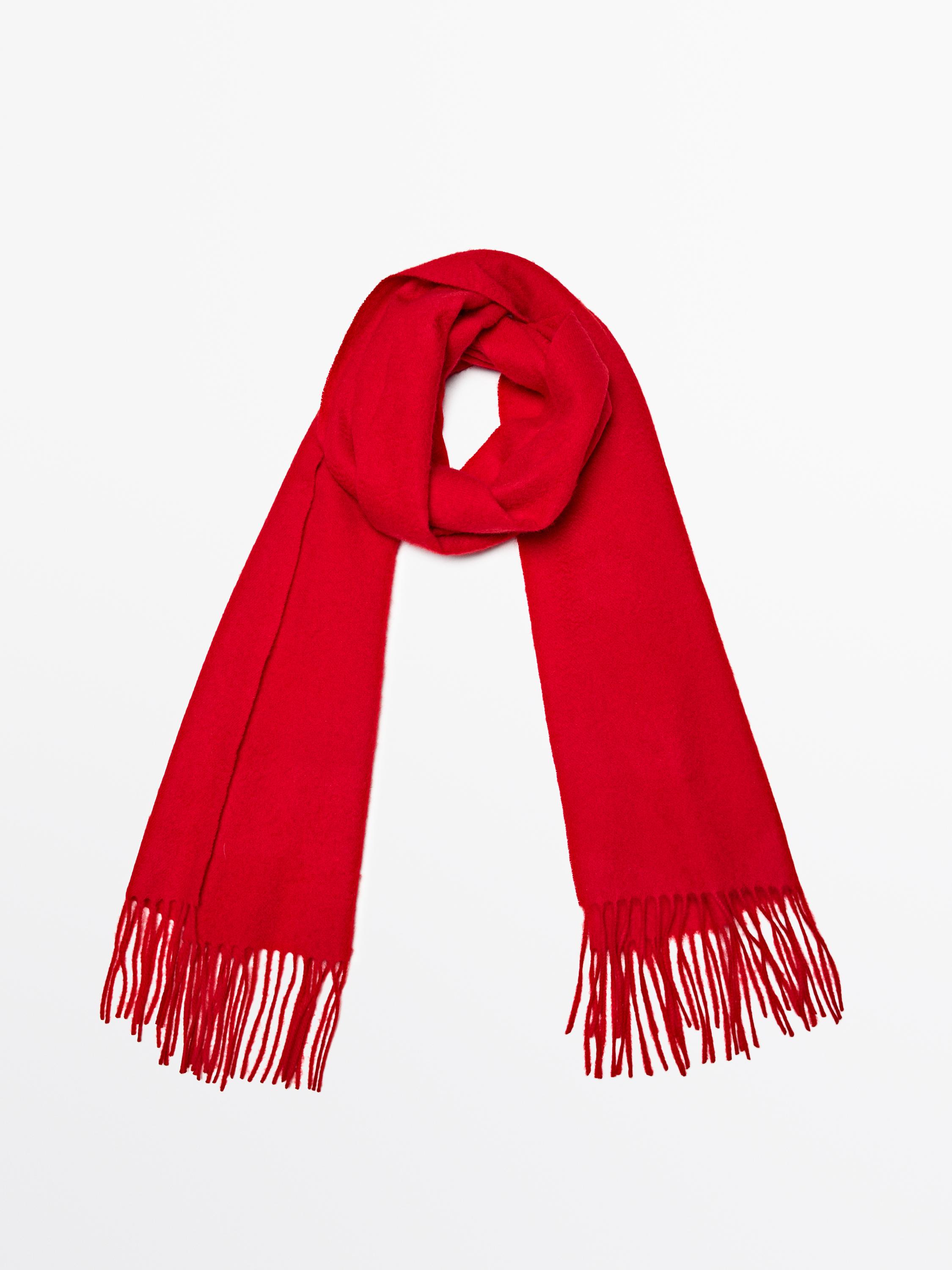 100% cashmere fringed scarf